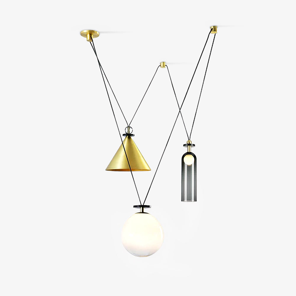 Modern Geometric Shape Ceiling Light Fixture Lighting Lobby