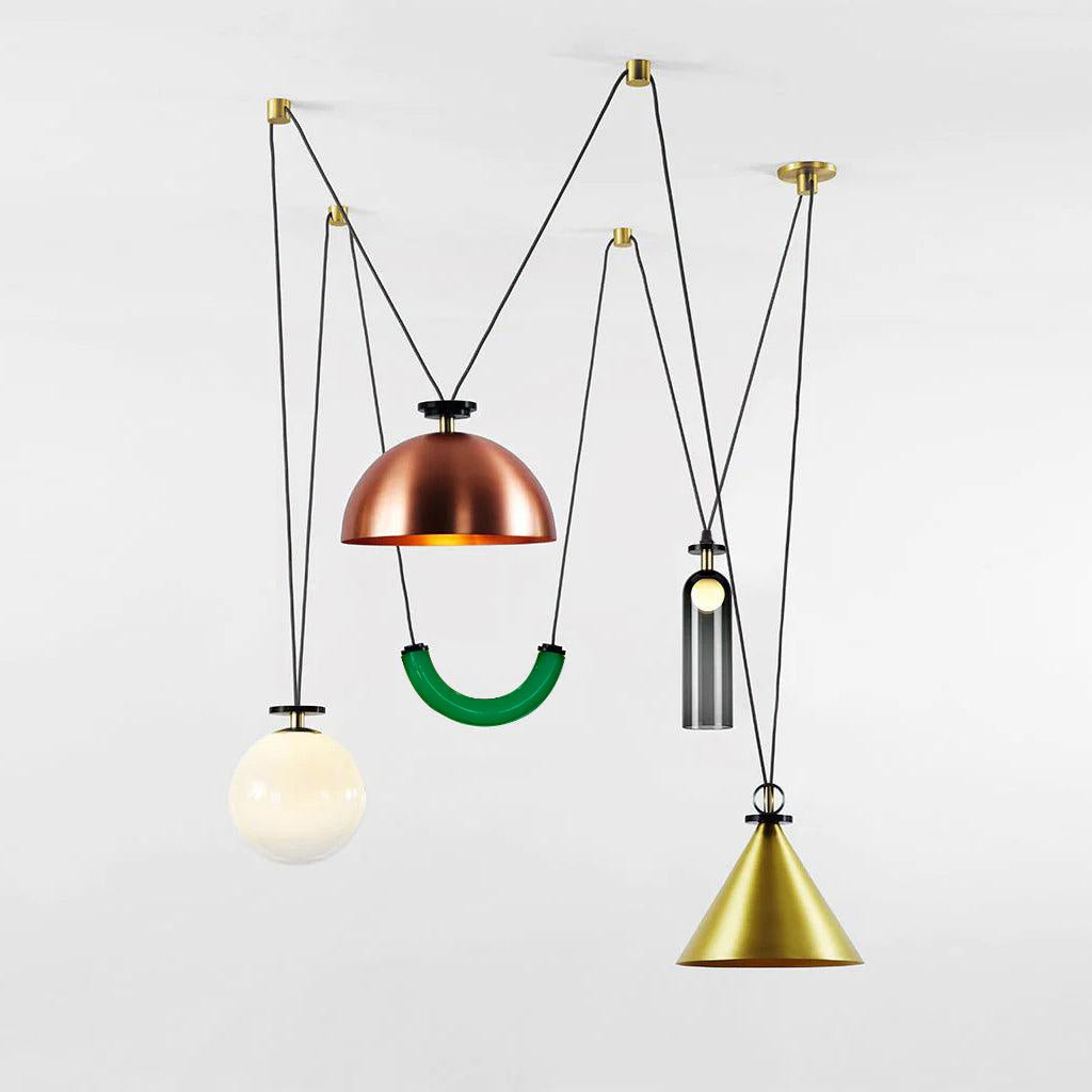 Modern Geometric Shape Ceiling Light Fixture Lighting Lobby
