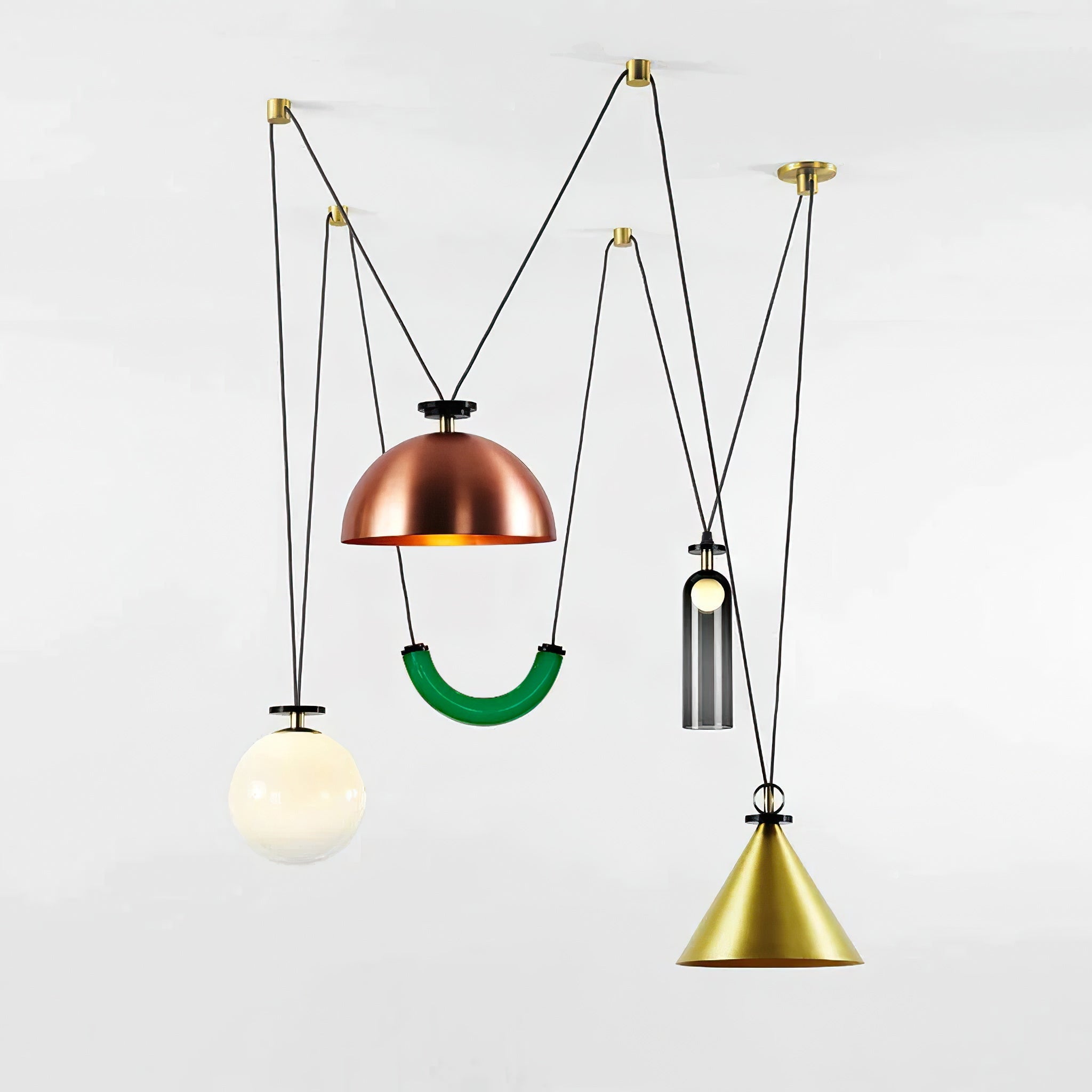 Modern Geometric Shape Ceiling Light Fixture Lighting Lobby