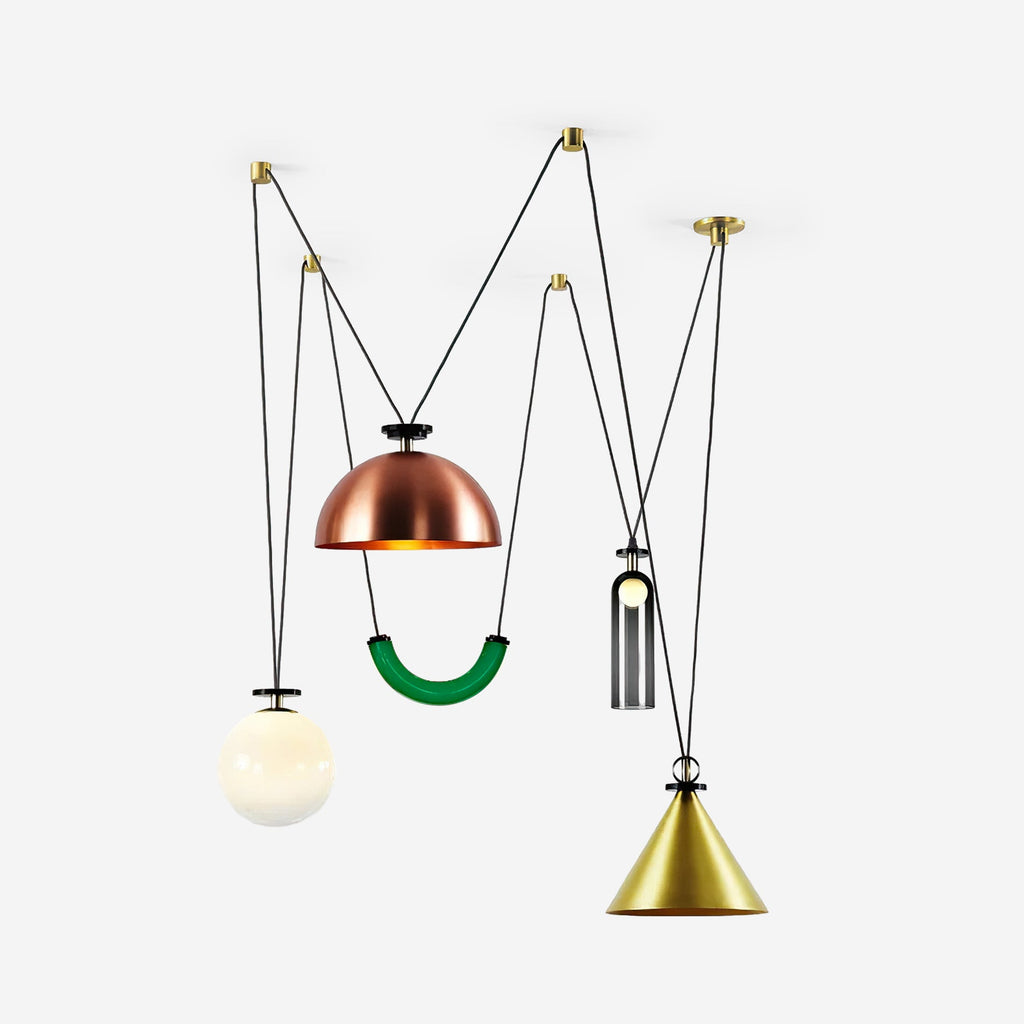 Modern Geometric Shape Ceiling Light Fixture Lighting Lobby
