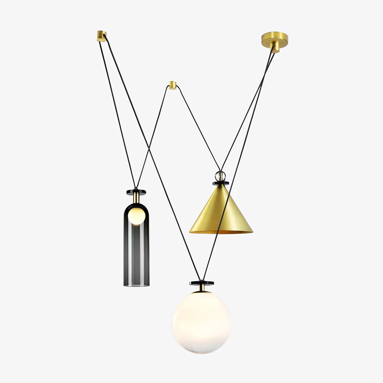 Modern Geometric Shape Ceiling Light Fixture Lighting Lobby