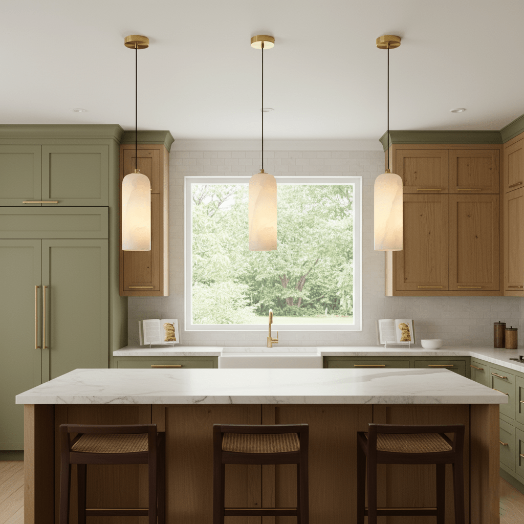 Monty Alabaster Ceiling Suspension Lamp Lighting Lobby