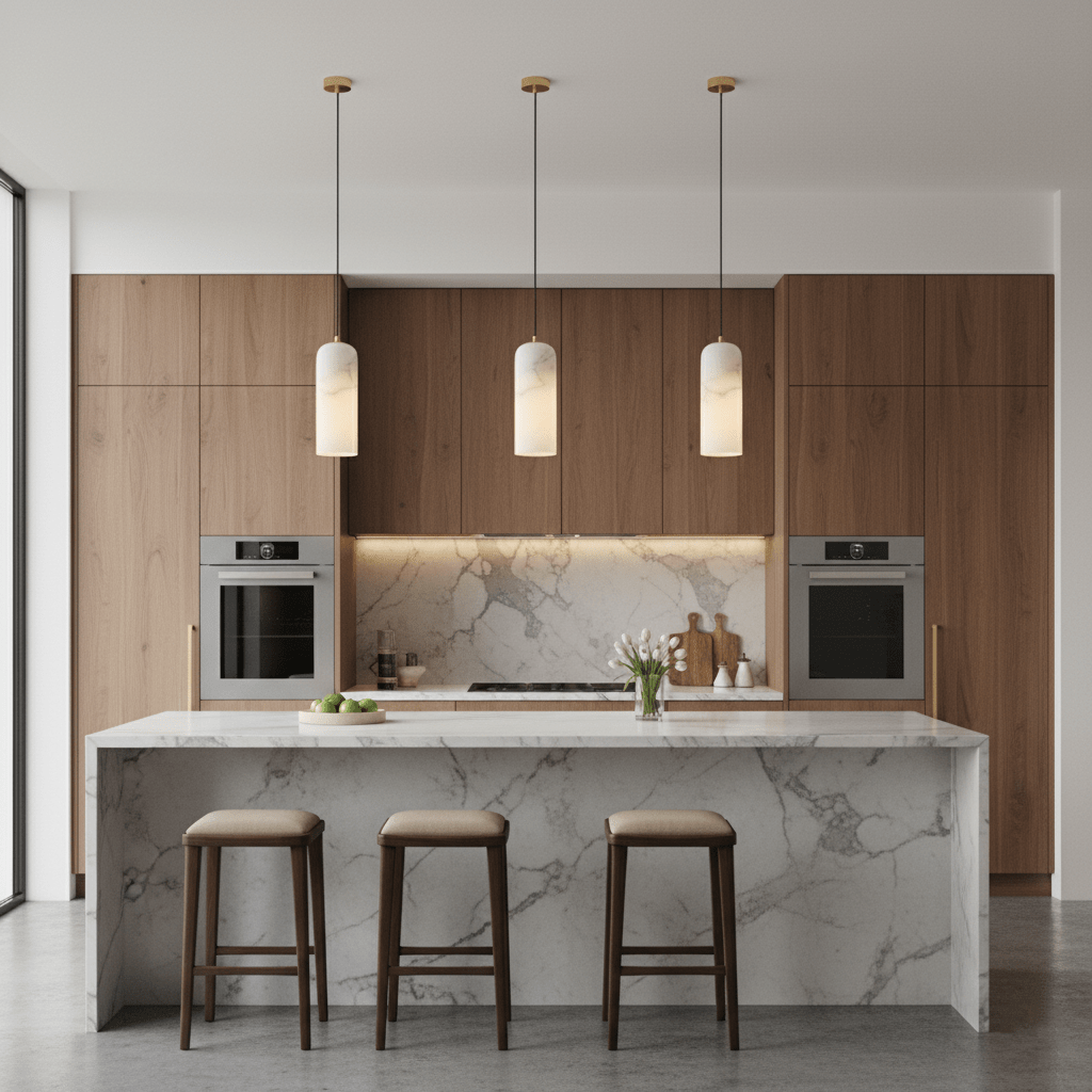Monty Alabaster Ceiling Suspension Lamp Lighting Lobby