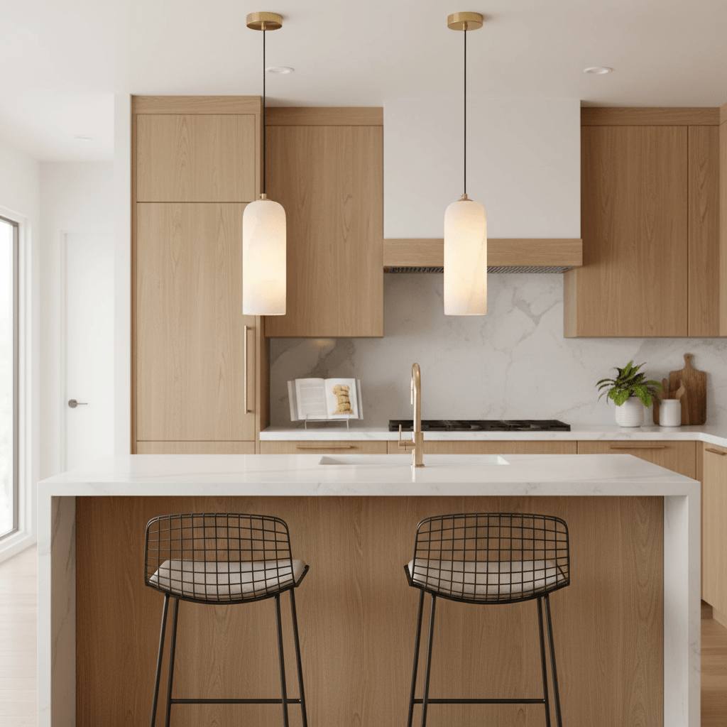 Monty Alabaster Ceiling Suspension Lamp Lighting Lobby