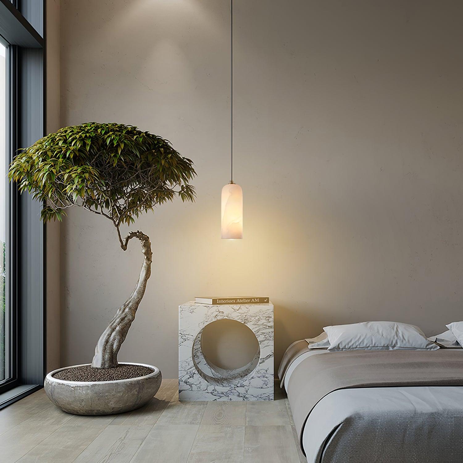 Monty Alabaster Ceiling Suspension Lamp Lighting Lobby