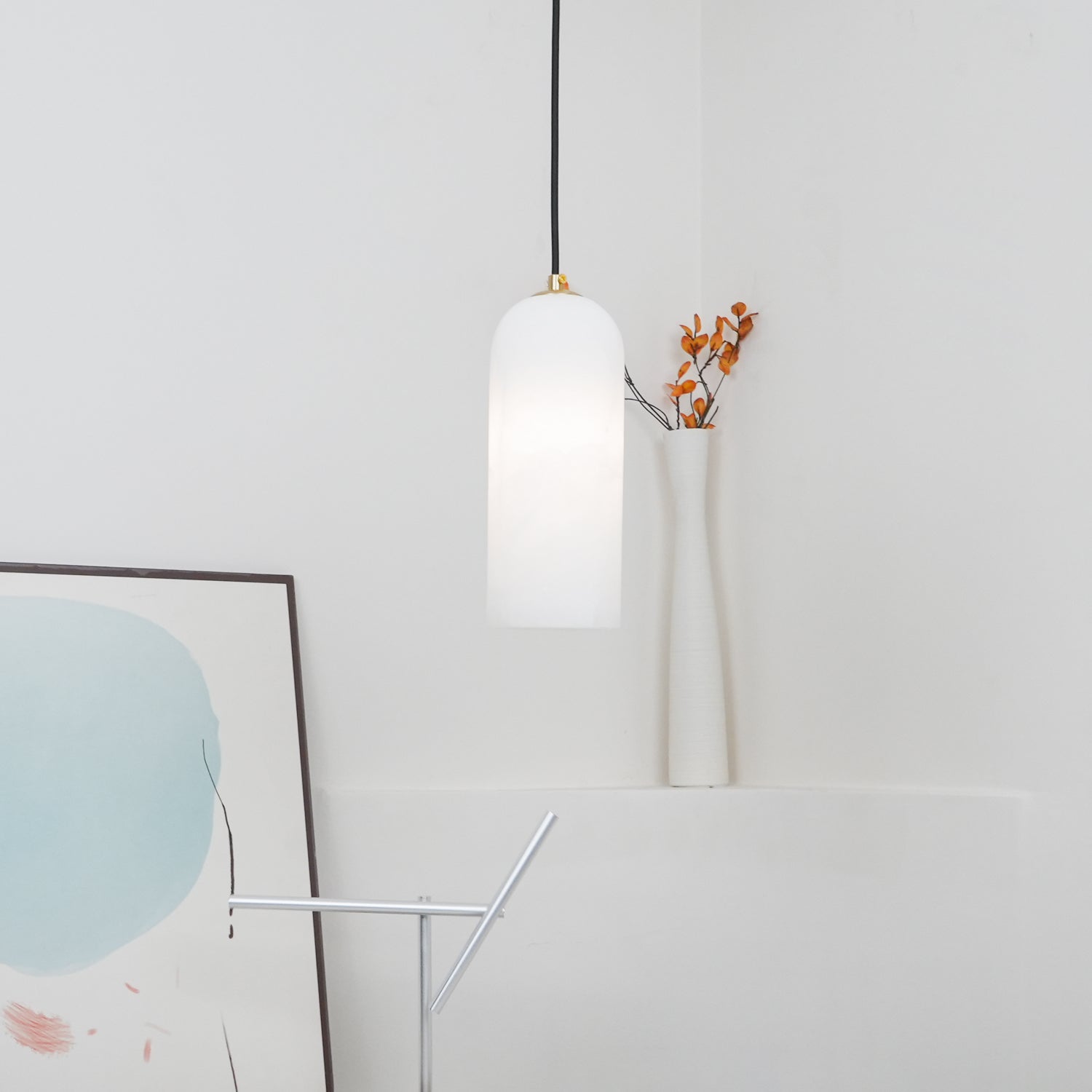 Monty Alabaster Ceiling Suspension Lamp Lighting Lobby