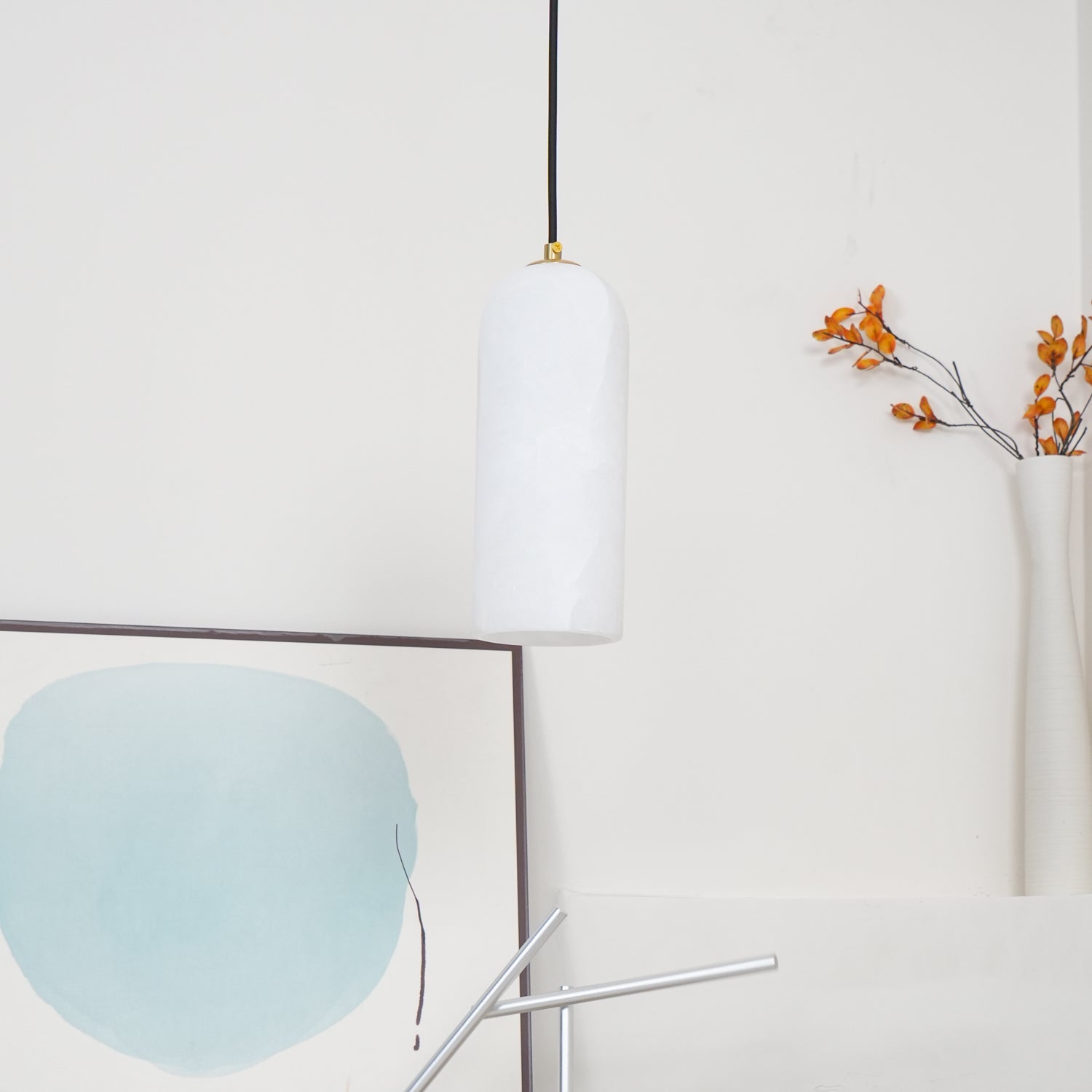Monty Alabaster Ceiling Suspension Lamp Lighting Lobby