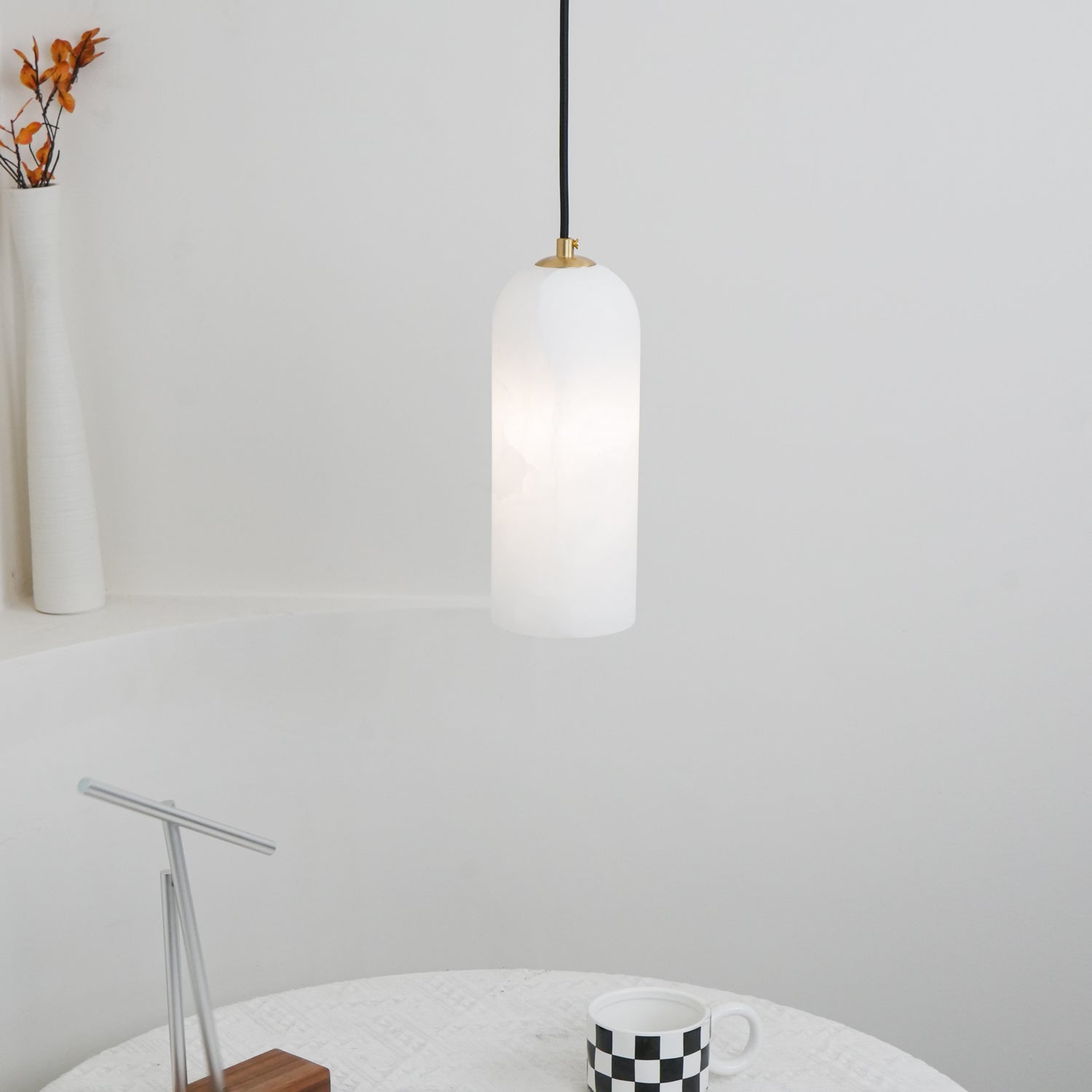 Monty Alabaster Ceiling Suspension Lamp Lighting Lobby