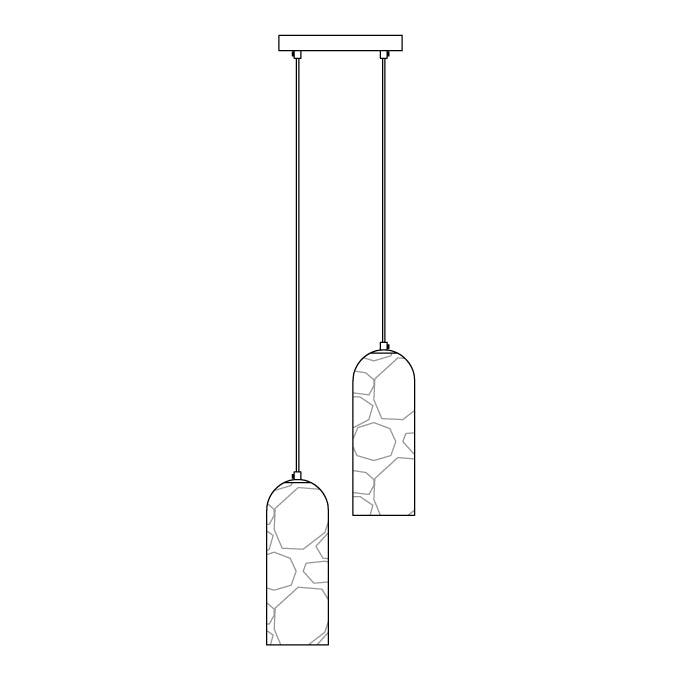 Monty Alabaster Ceiling Suspension Lamp Lighting Lobby