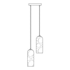 Monty Alabaster Ceiling Suspension Lamp Lighting Lobby