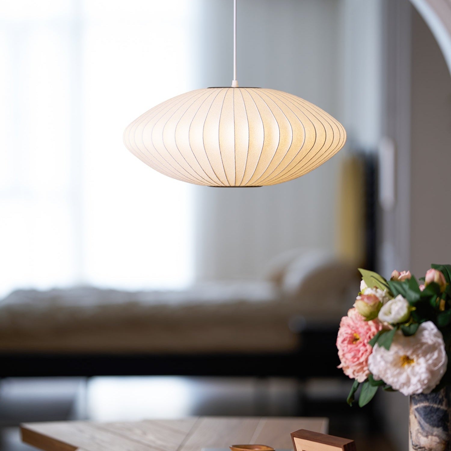 Mulberry Silk Bubble Ceiling Pendant Light Lighting Lobby
