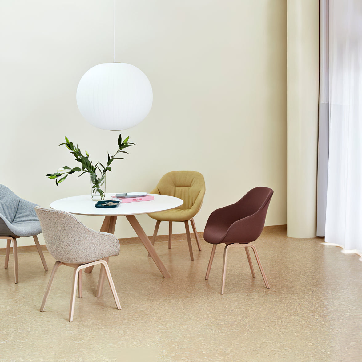 Mulberry Silk Bubble Ceiling Pendant Light Lighting Lobby