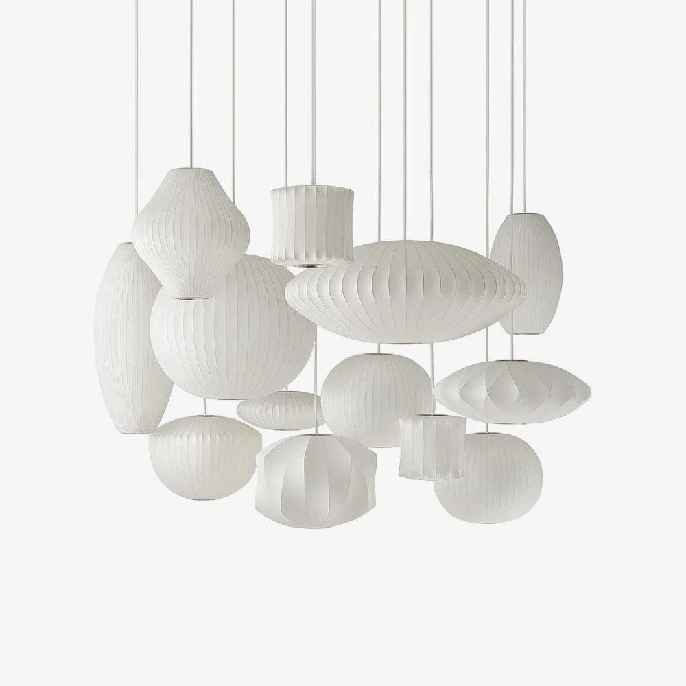 Mulberry Silk Bubble Ceiling Pendant Light Lighting Lobby