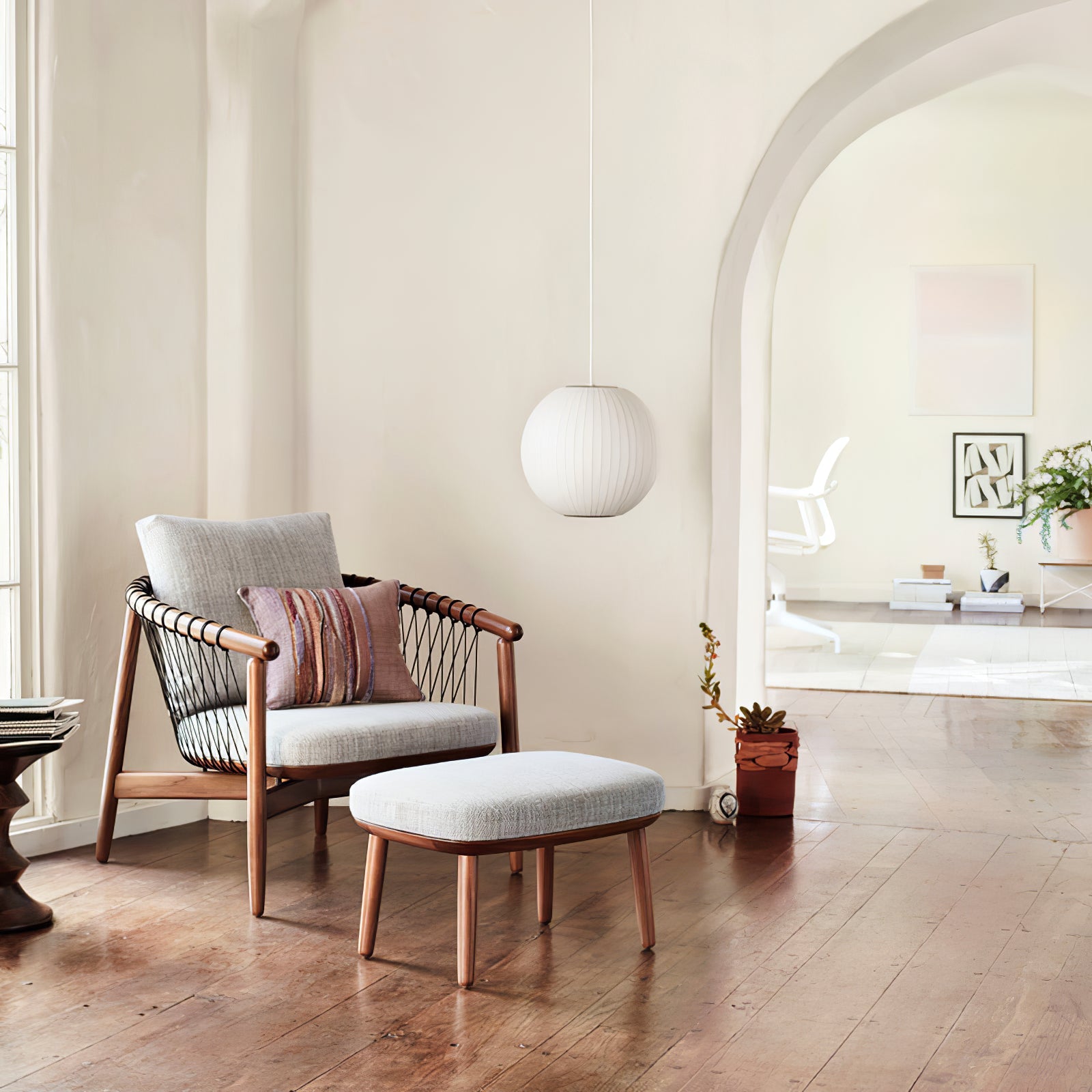 Mulberry Silk Bubble Ceiling Pendant Light Lighting Lobby