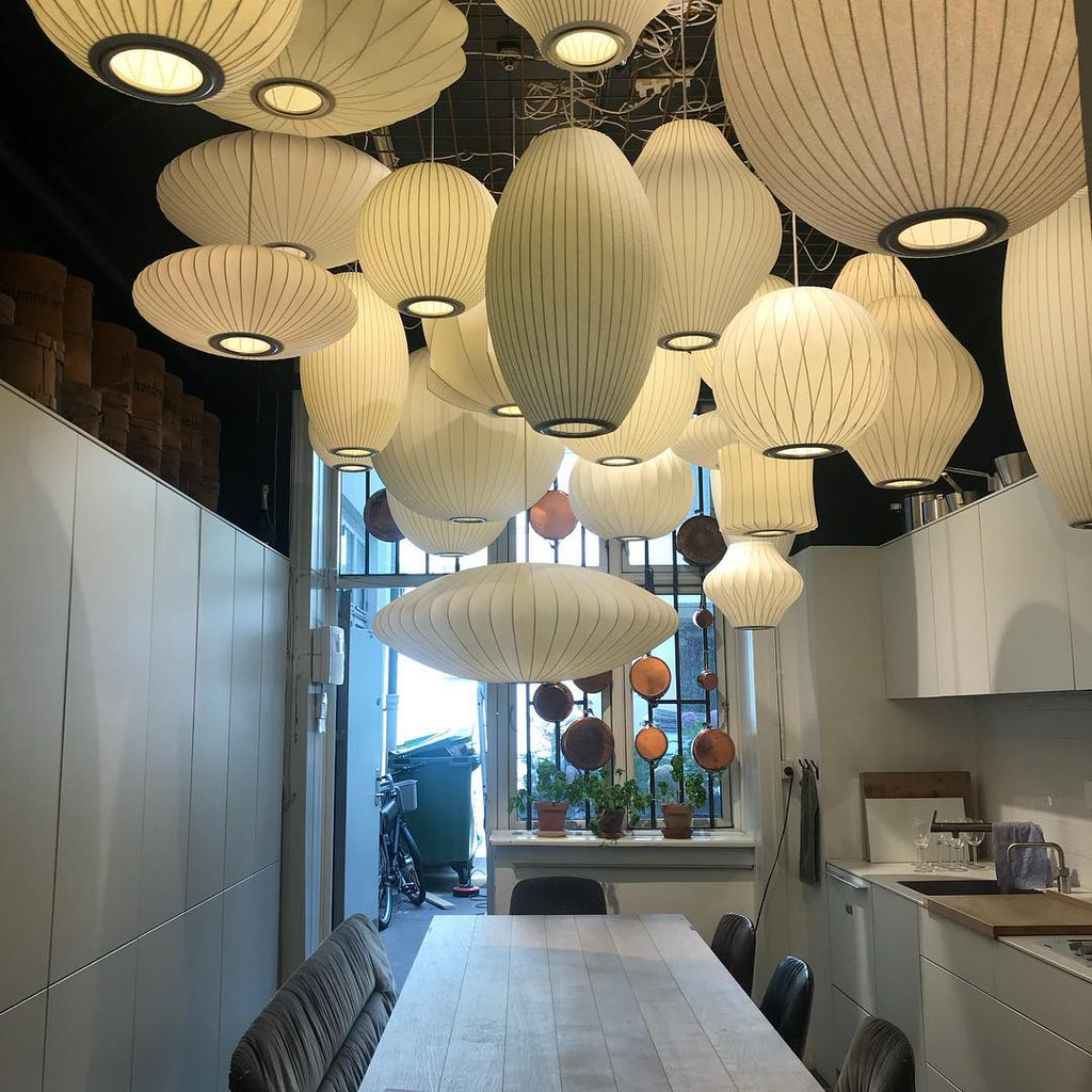 Mulberry Silk Bubble Ceiling Pendant Light Lighting Lobby