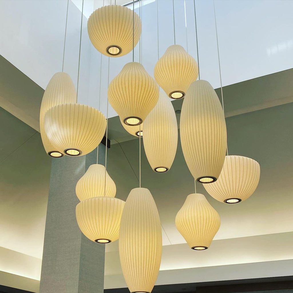 Mulberry Silk Bubble Ceiling Pendant Light Lighting Lobby
