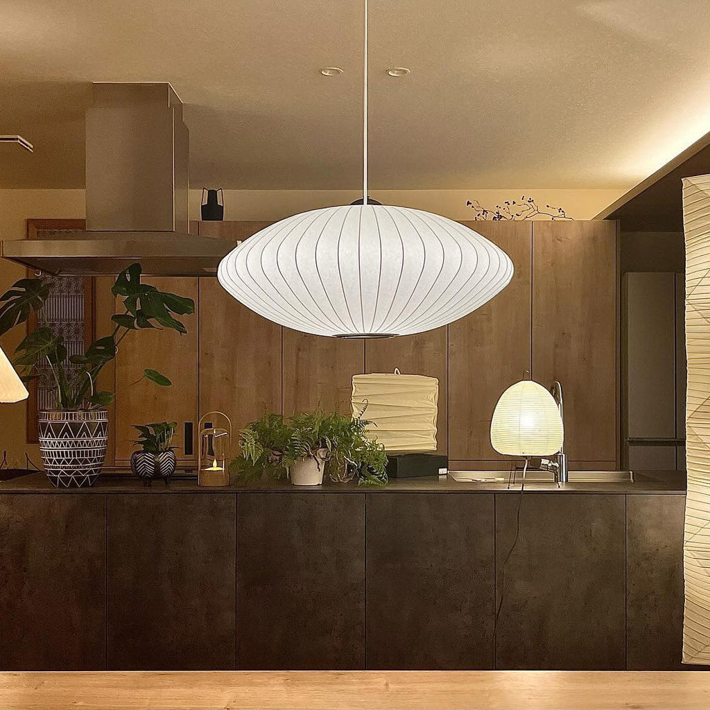 Mulberry Silk Bubble Ceiling Pendant Light Lighting Lobby