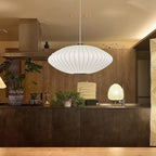 Mulberry Silk Bubble Ceiling Pendant Light Lighting Lobby