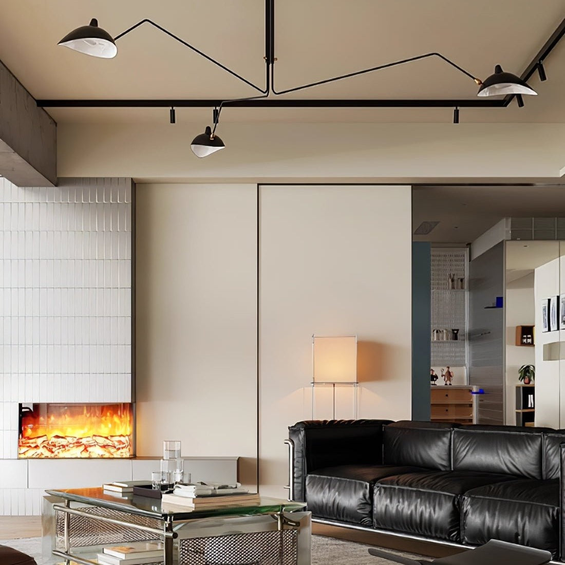 Multi-Arm Ceiling Lamp Lighting Lobby