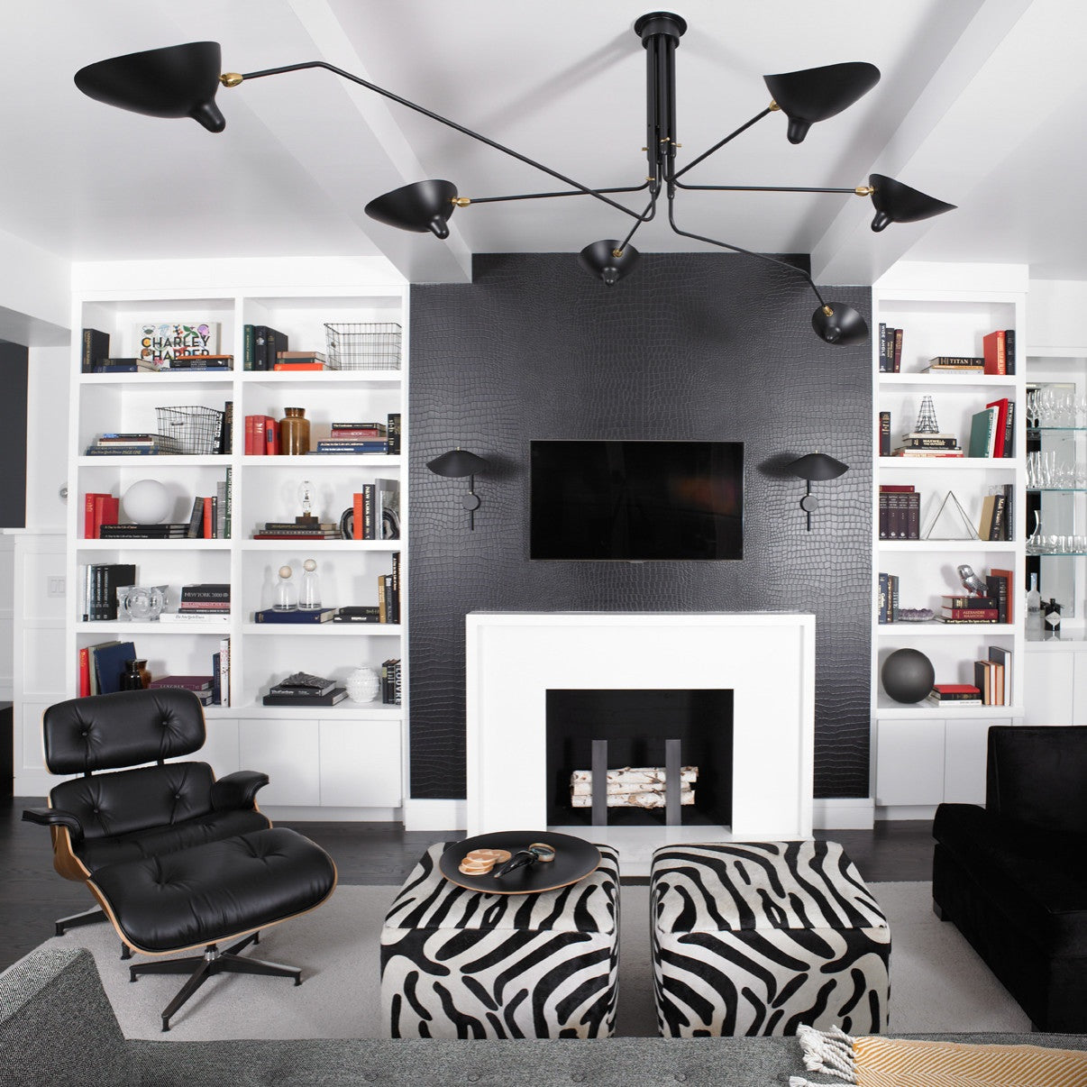 Multi-Arm Ceiling Lamp Lighting Lobby