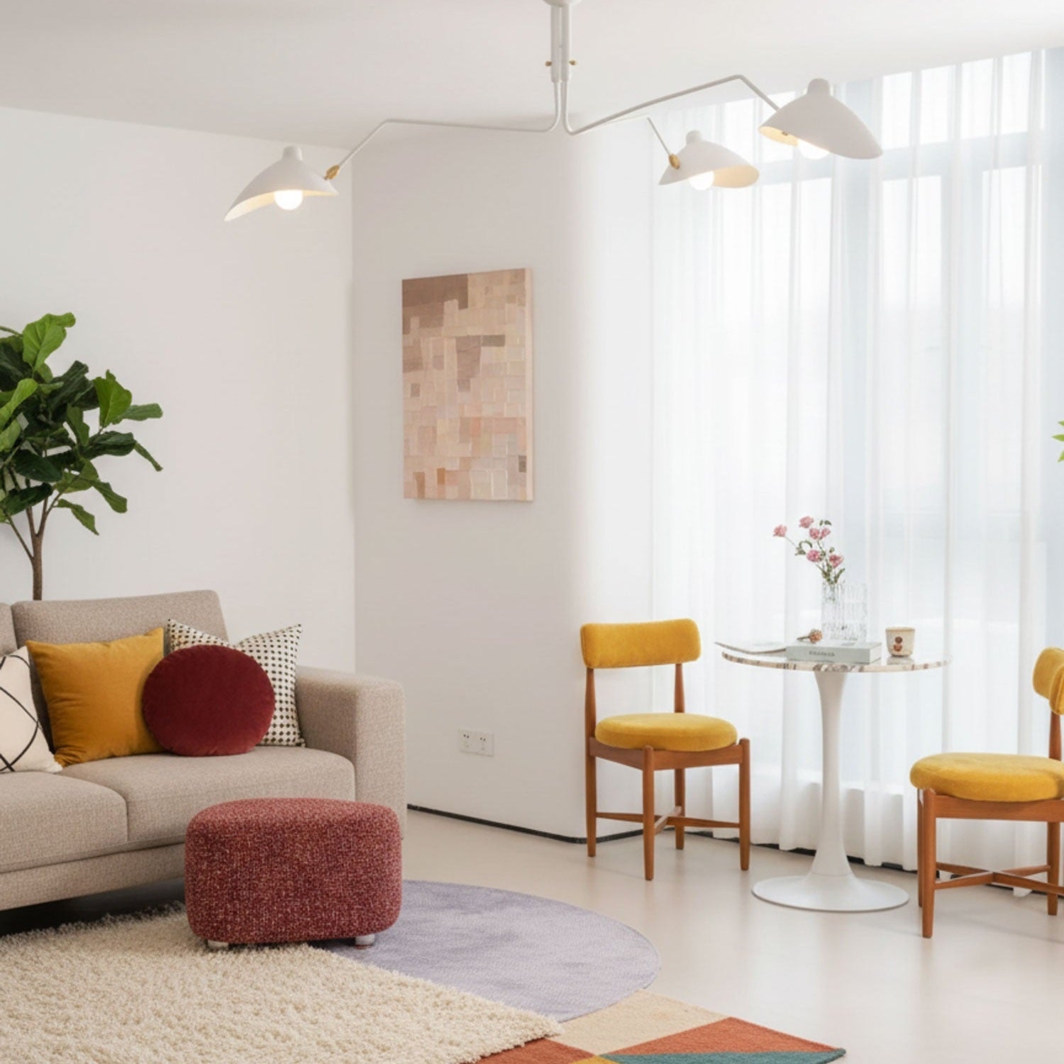 Multi-Arm Ceiling Lamp Lighting Lobby