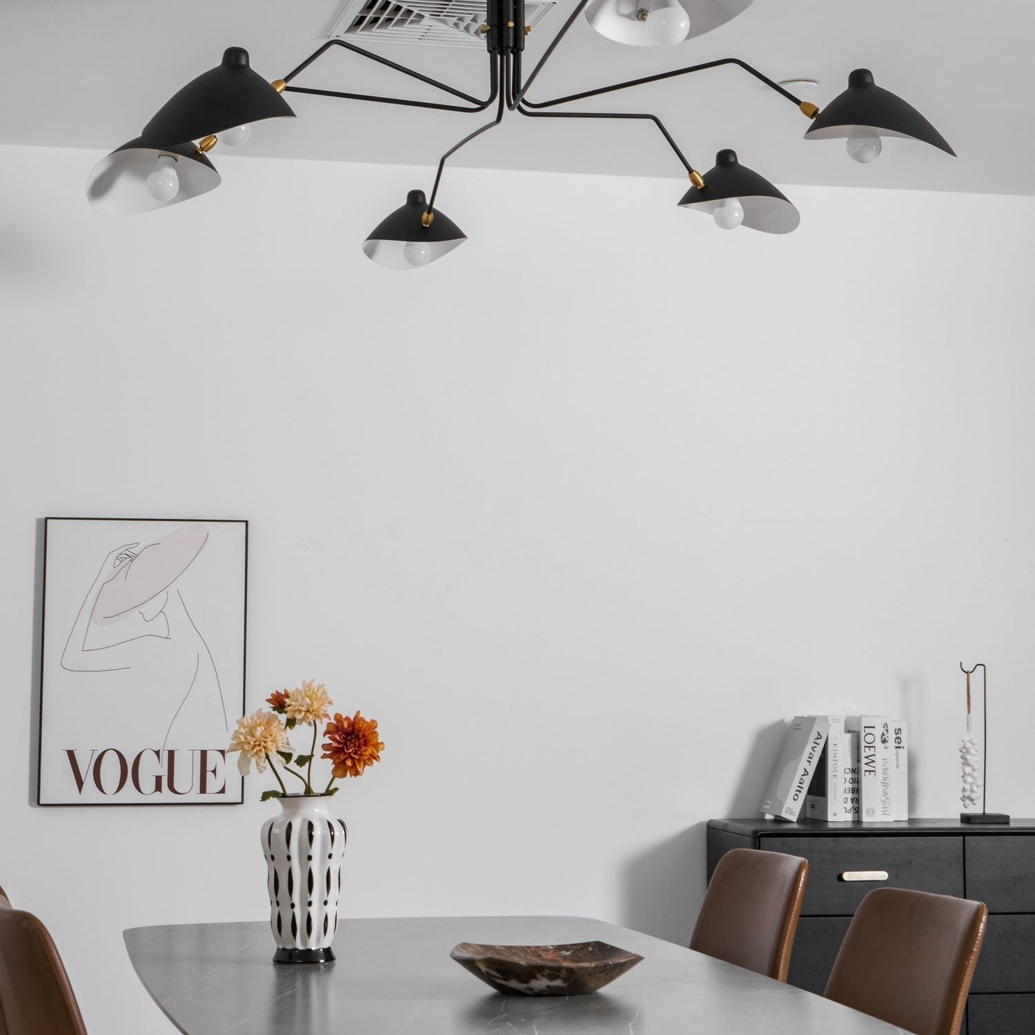 Multi-Arm Ceiling Lamp Lighting Lobby