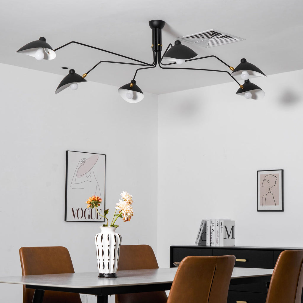 Multi-Arm Ceiling Lamp Lighting Lobby
