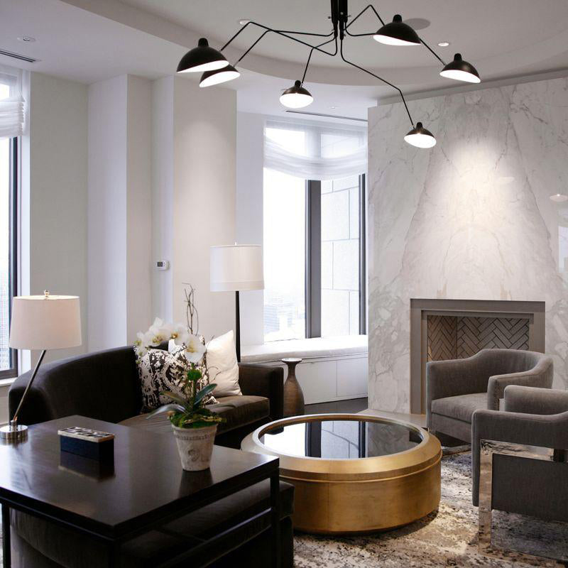 Multi-Arm Ceiling Lamp Lighting Lobby