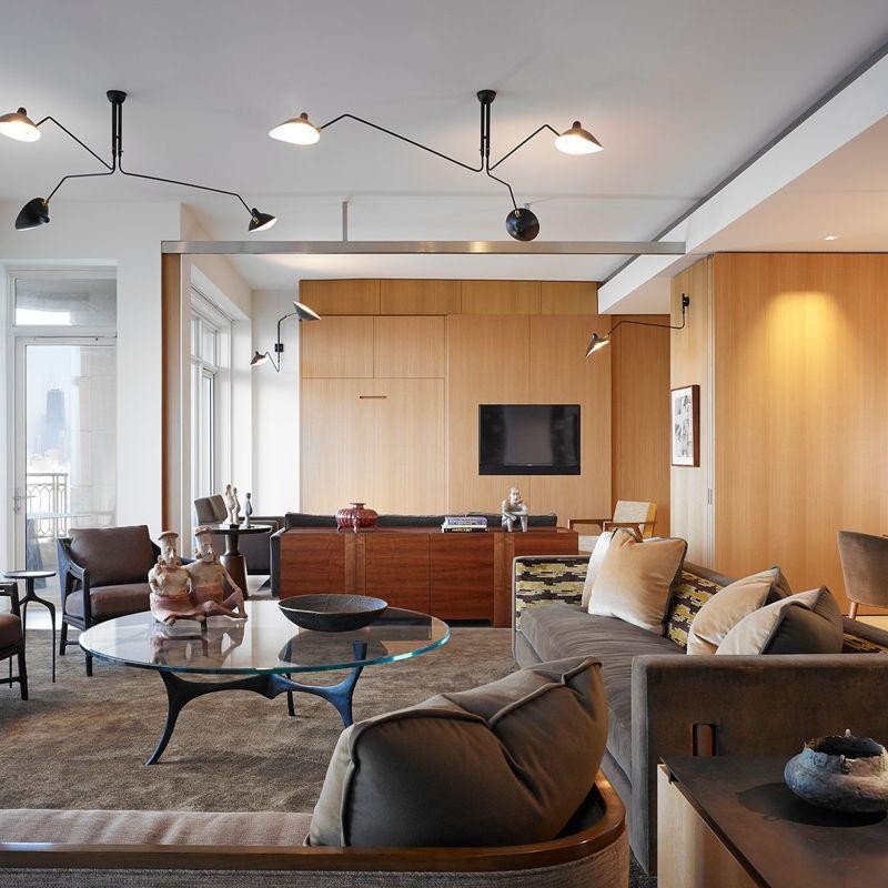 Multi-Arm Ceiling Lamp Lighting Lobby