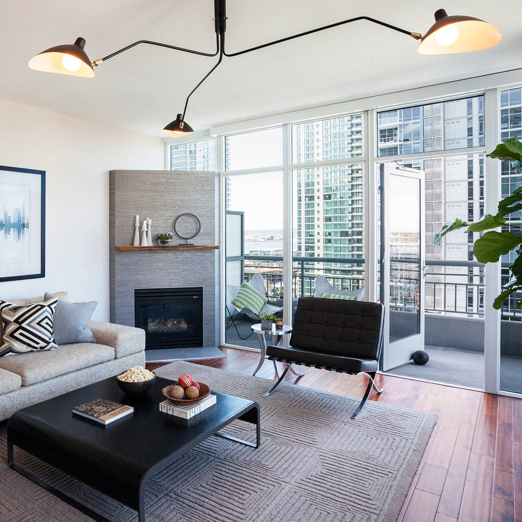 Multi-Arm Ceiling Lamp Lighting Lobby