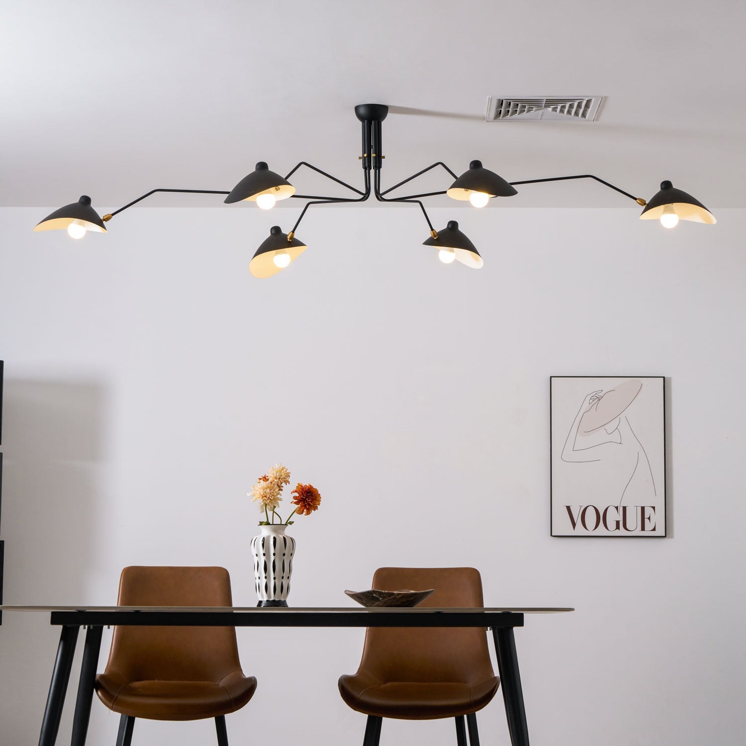 Multi-Arm Ceiling Lamp Lighting Lobby