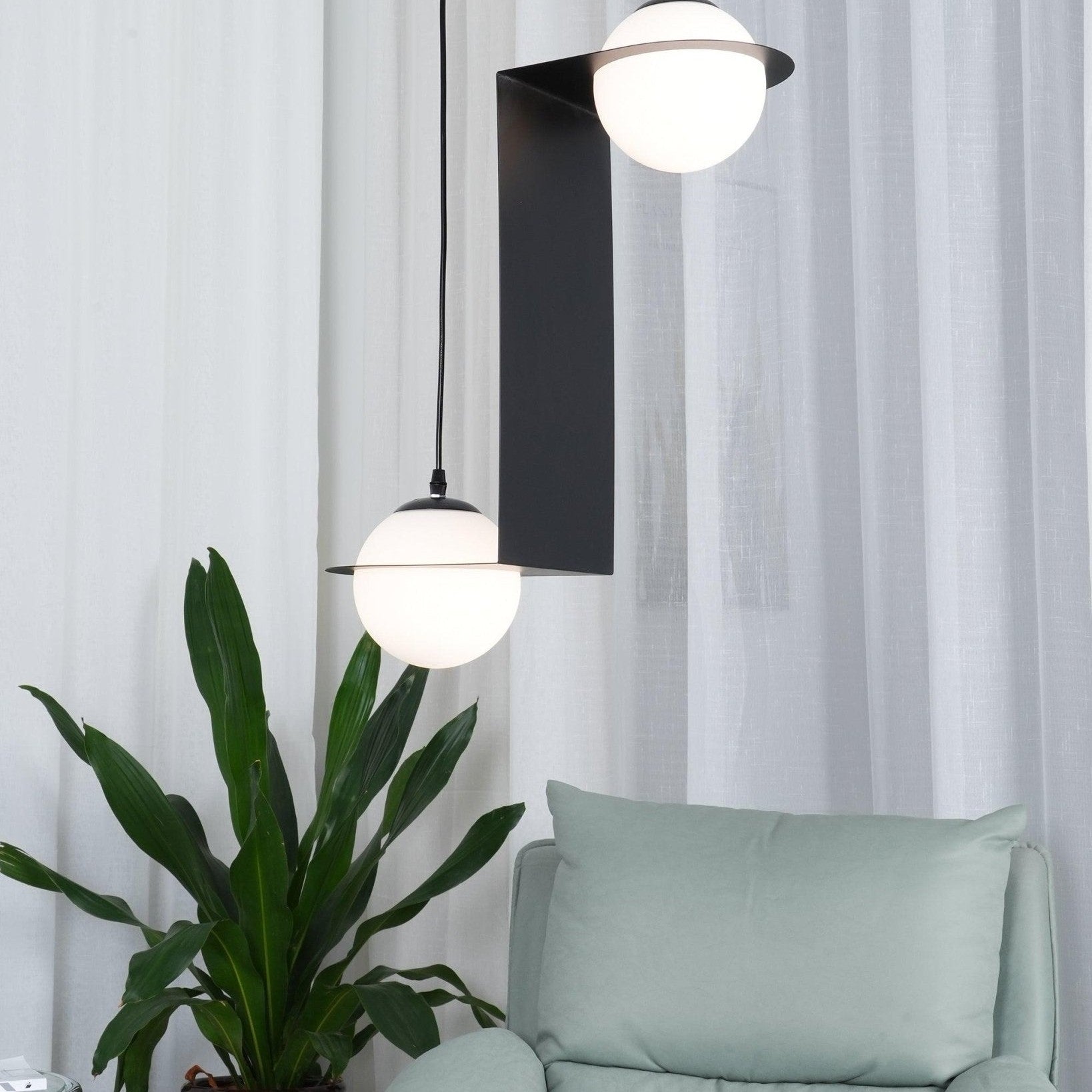 Orbion Black Ceiling Pendant Light Lighting Lobby