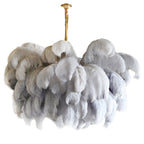 Ostrich Feather Ceiling Pendant Lighting Lobby