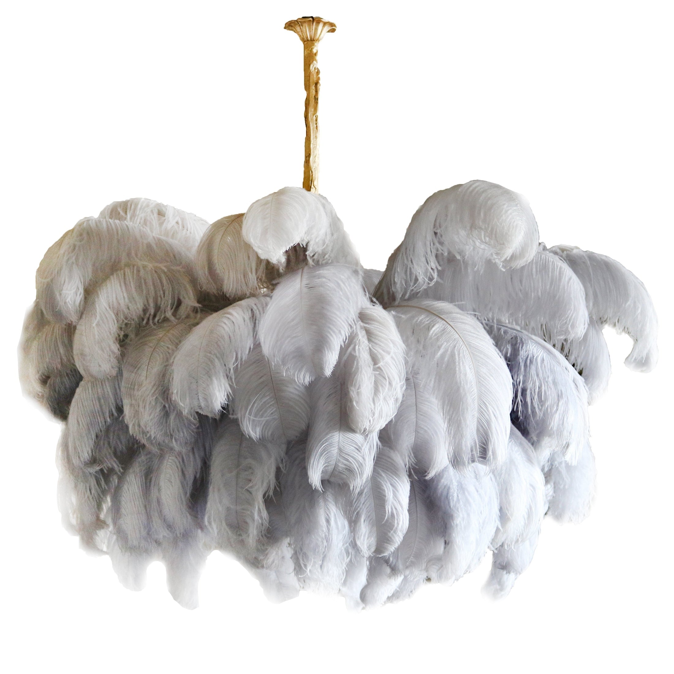 Ostrich Feather Ceiling Pendant Lighting Lobby