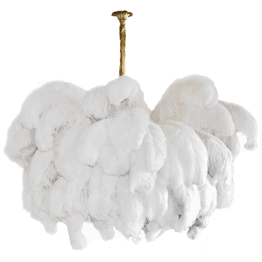 Ostrich Feather Ceiling Pendant Lighting Lobby