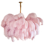 Ostrich Feather Ceiling Pendant Lighting Lobby