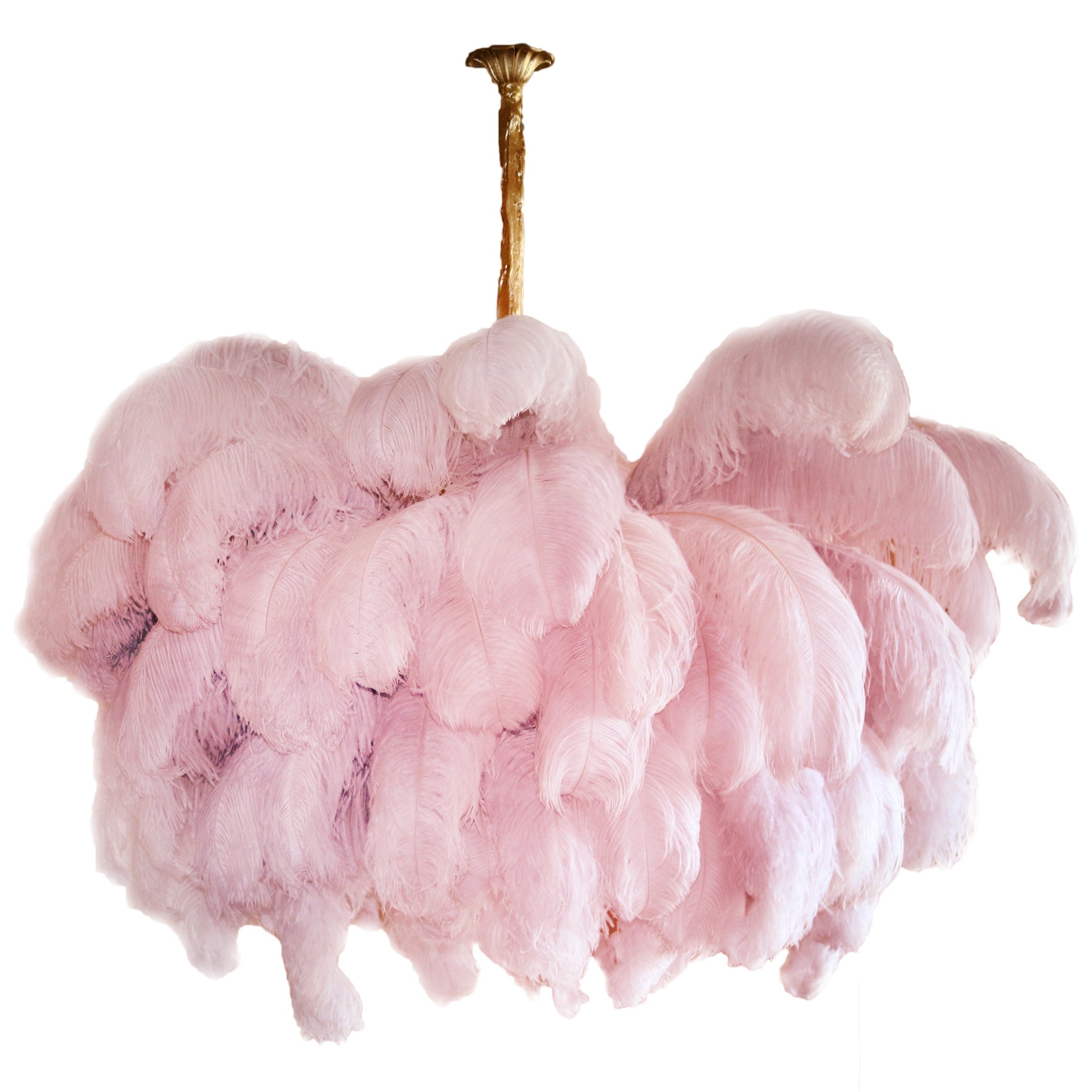 Ostrich Feather Ceiling Pendant Lighting Lobby