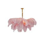 Ostrich Feather Ceiling Pendant Lighting Lobby