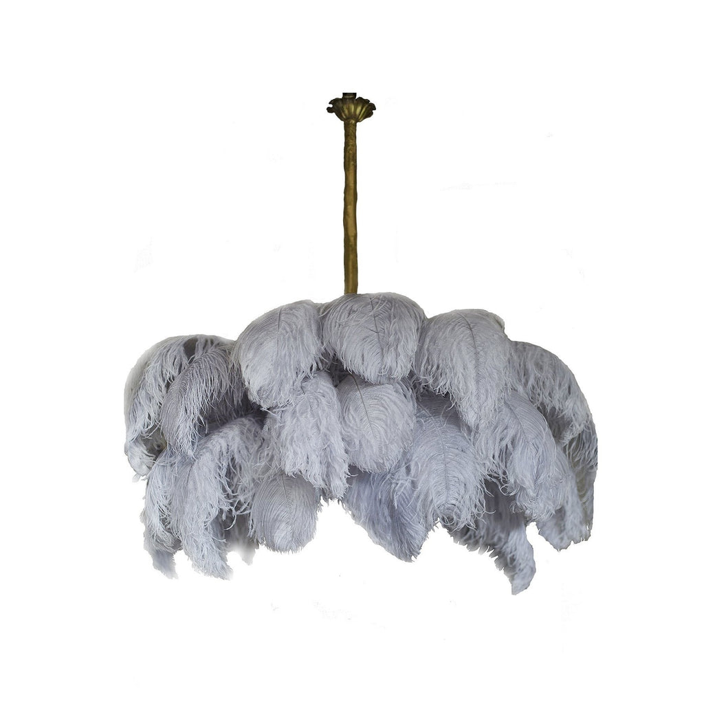 Ostrich Feather Ceiling Pendant Lighting Lobby
