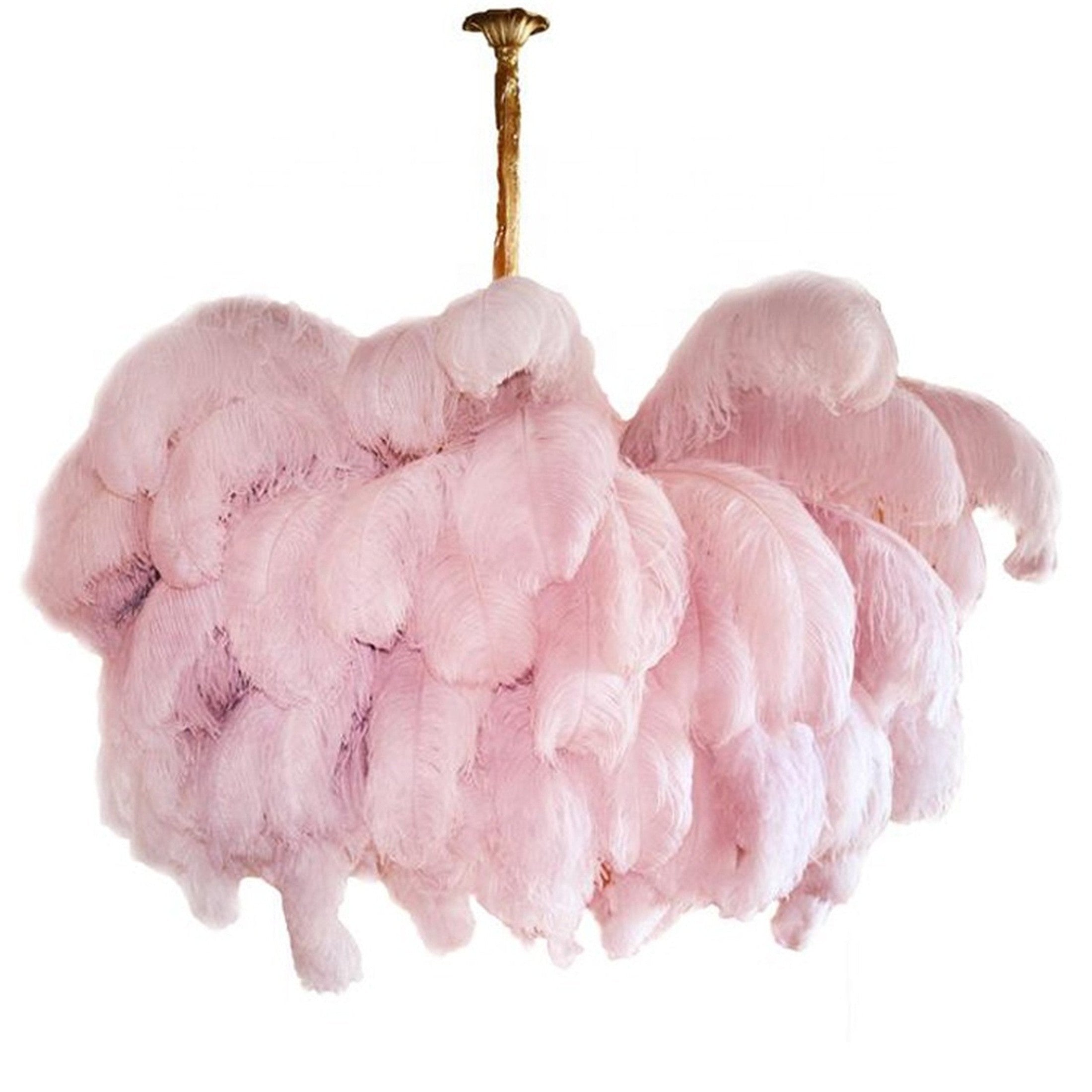 Ostrich Feather Ceiling Pendant Lighting Lobby