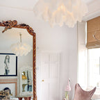 Ostrich Feather Ceiling Pendant Lighting Lobby
