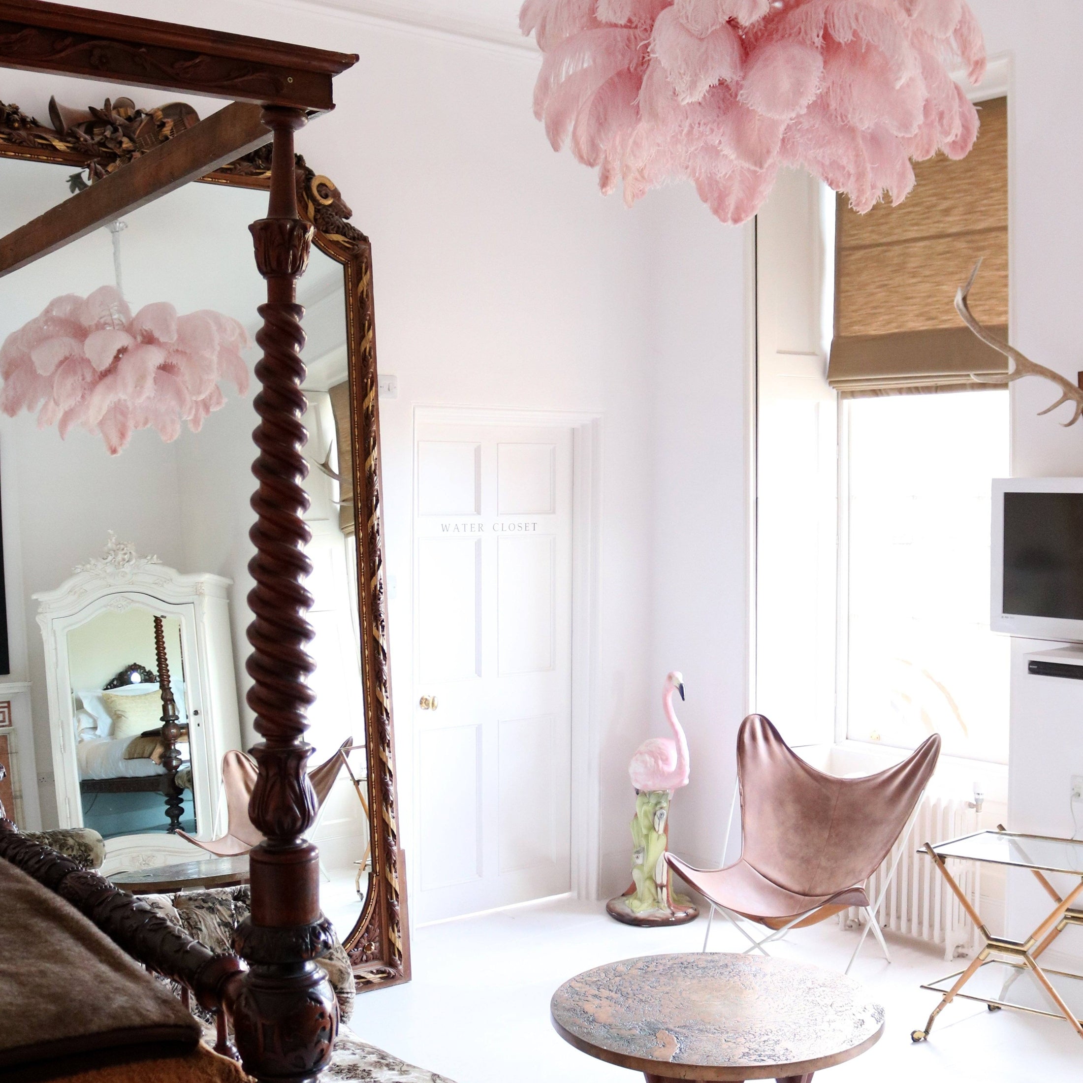 Ostrich Feather Ceiling Pendant Lighting Lobby