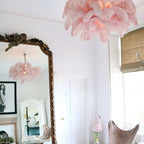 Ostrich Feather Ceiling Pendant Lighting Lobby