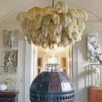 Ostrich Feather Ceiling Pendant Lighting Lobby