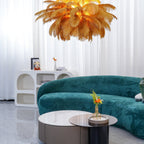 Ostrich Feather Ceiling Pendant Lighting Lobby