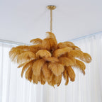 Ostrich Feather Ceiling Pendant Lighting Lobby