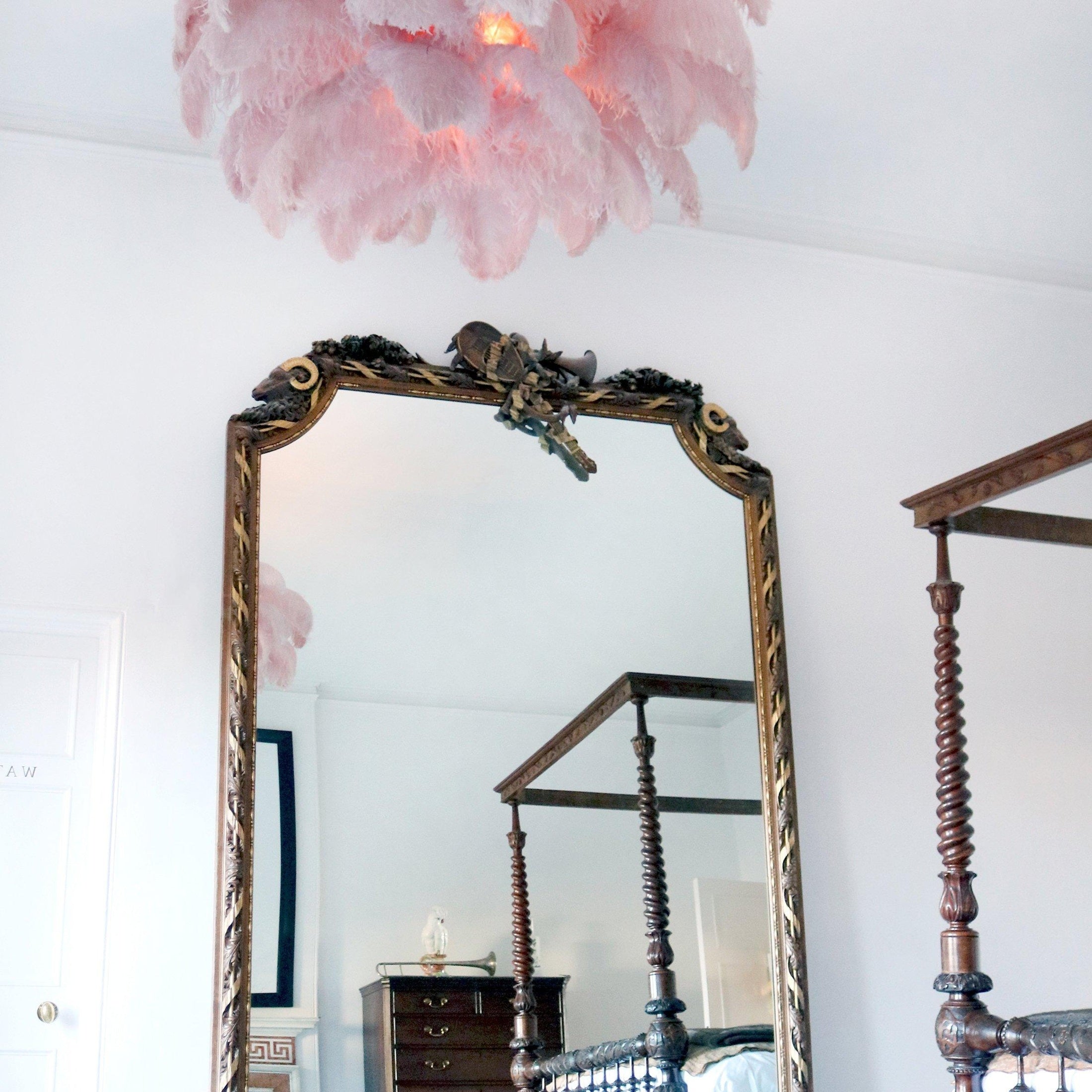 Ostrich Feather Ceiling Pendant Lighting Lobby