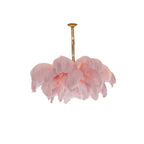 Ostrich Feather Ceiling Pendant Lighting Lobby