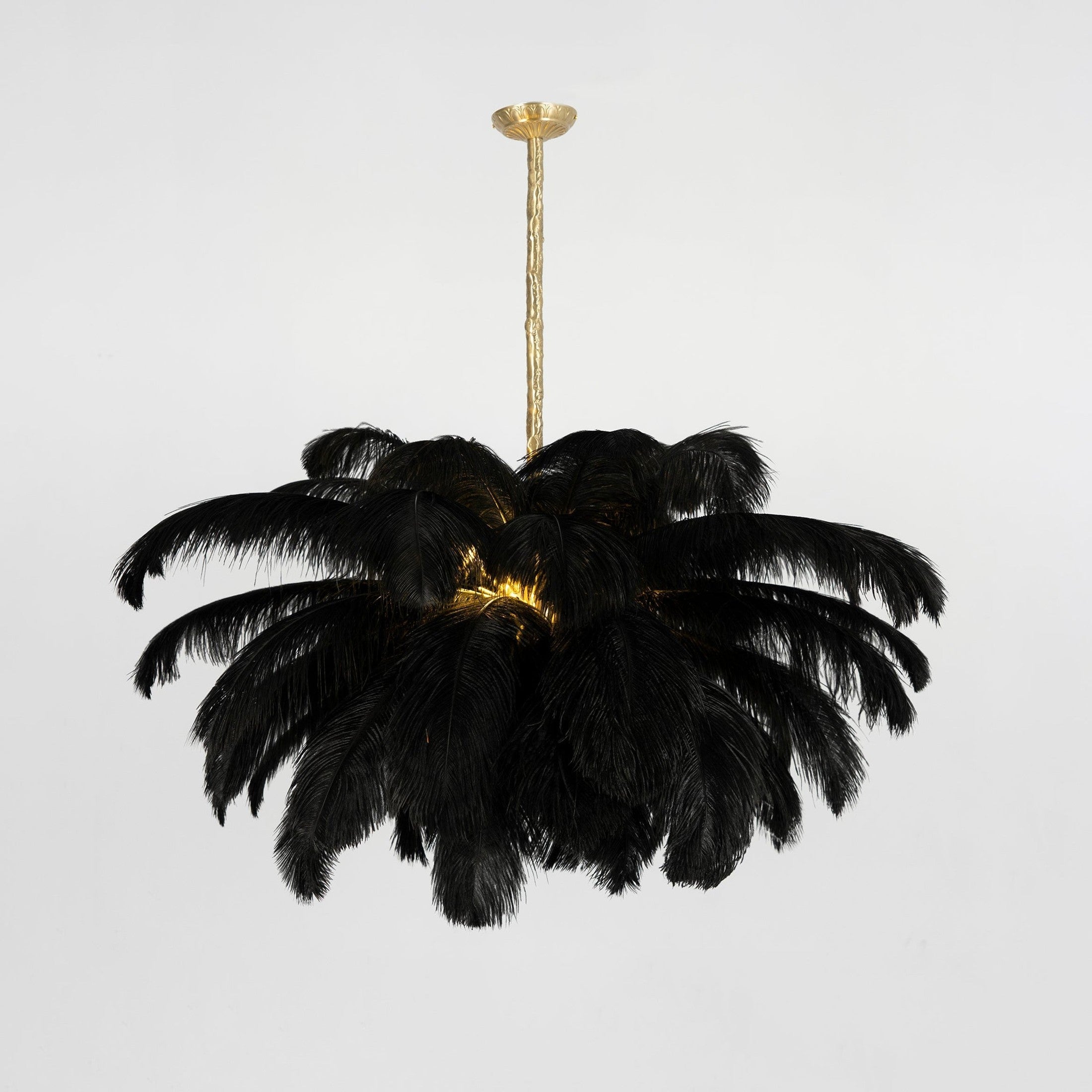Ostrich Feather Ceiling Pendant Lighting Lobby