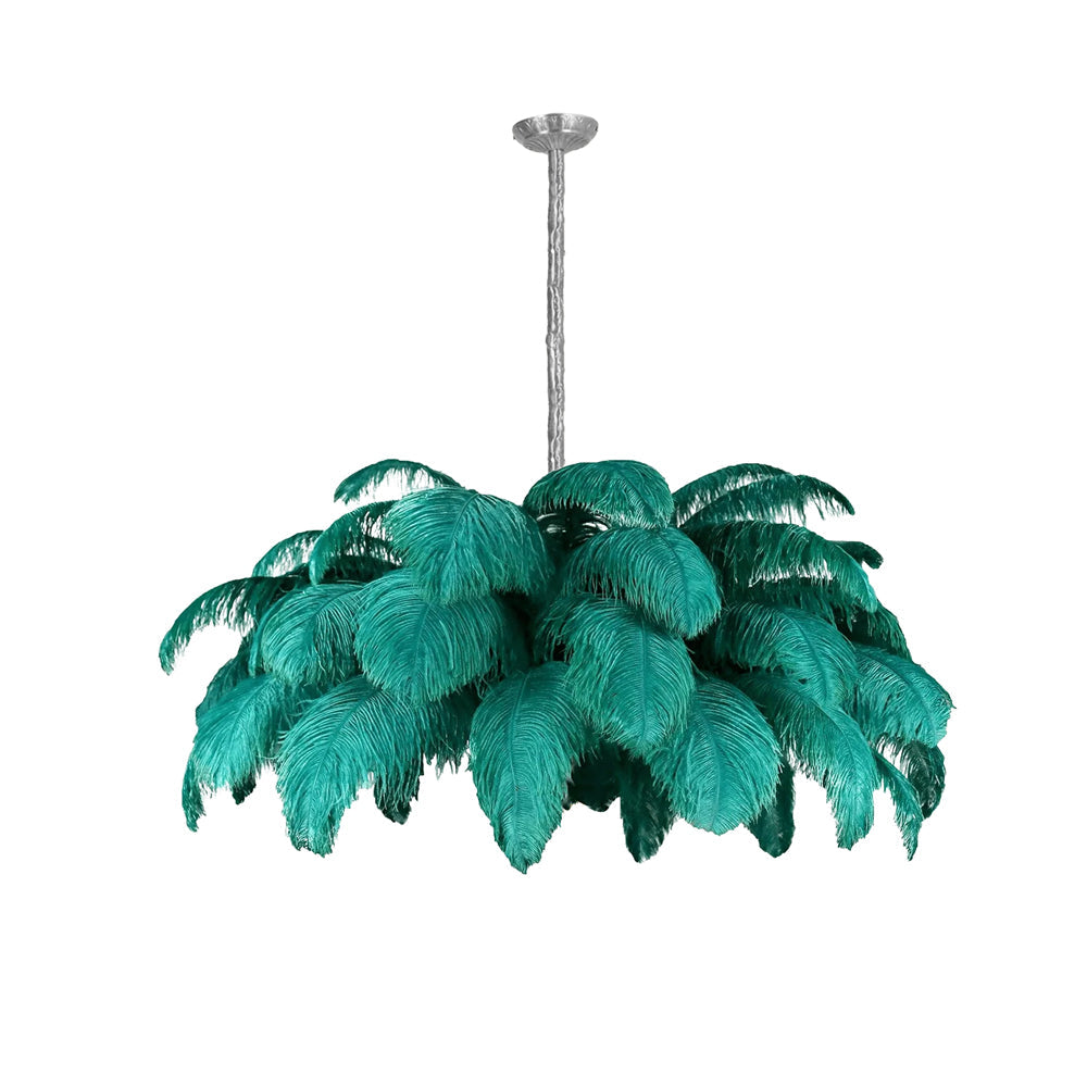 Ostrich Feather Ceiling Pendant Lighting Lobby